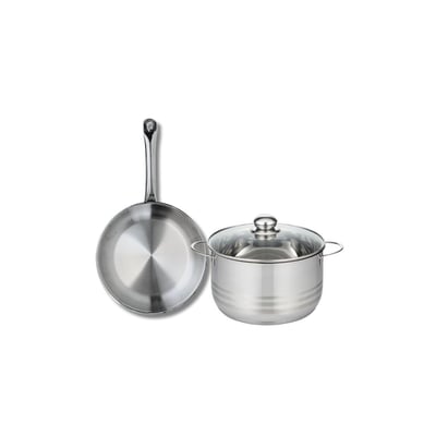 Batterie de cuisine 1 poêle 24cm + 1 faitout 20cm PROFI BRILLANT ELO