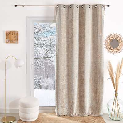 Rideau à oeillets chenille  - Effet peluche HOME MAISON