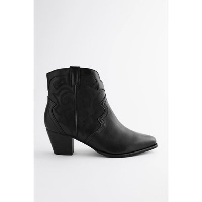 Bottines western à surpiqûres coupe classique NEXT
