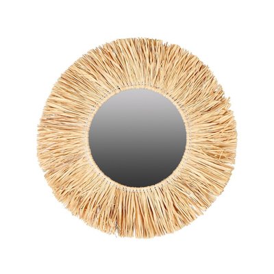 Miroir franges raphia D46 DECORATIE