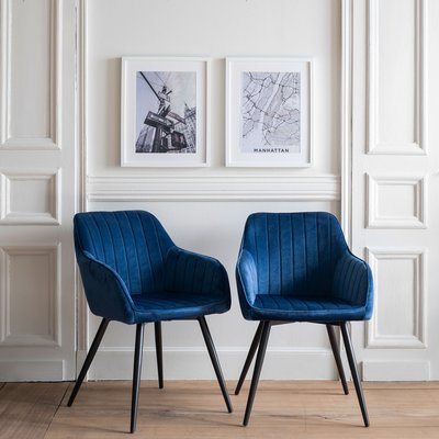 Chaises en velours, lot de 2, BERTILLE HAPPY GARDEN