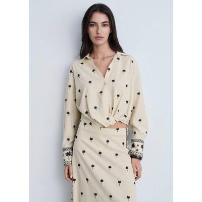 Jupe évasée brodée MANGO