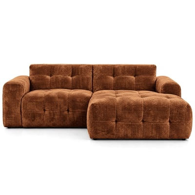Canapé d'angle droit en velours texturé, DIANE BEST MOBILIER