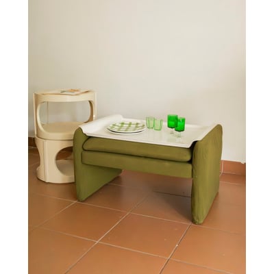 Table basse ottoman multifonctionnelle Donna N°1603 - Bon état DEBONGOUT