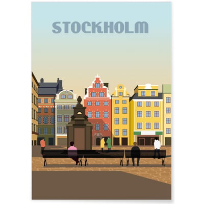 Affiche ville Stockholm L'AFFICHERIE
