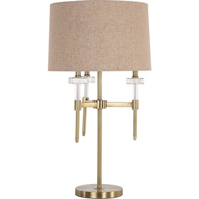 Lampe de table élégante en laiton brossé et cristal RECOLLECTION