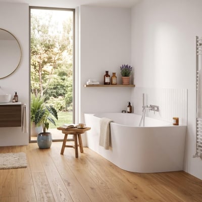 BAIGNOIRE ACRYLIQUE SEMI-ILOT ANGLE GAUCHE MILO MOB IN