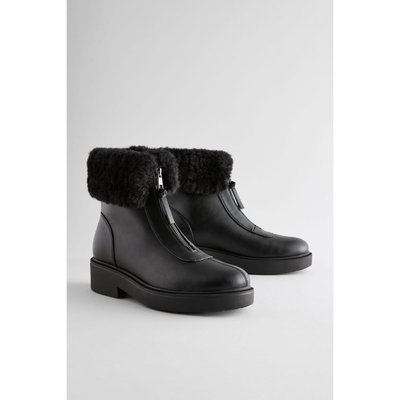 Bottines zippées fourrées - large NEXT