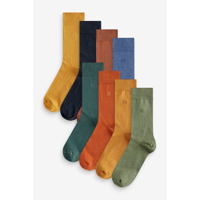 Chaussettes fraîcheur brodées, lot de 8 NEXT