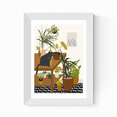 Cat House Plants Print EAST END PRINTS
