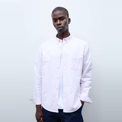 Chemise oxford rayée en coton BIO GOTS MONOPRIX