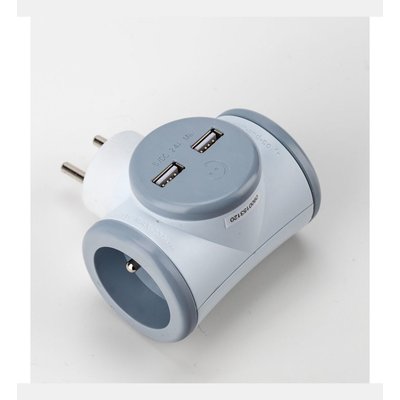 Multiprise Biplite Rotative + Double Usb Ultra Rapide WATT & CO