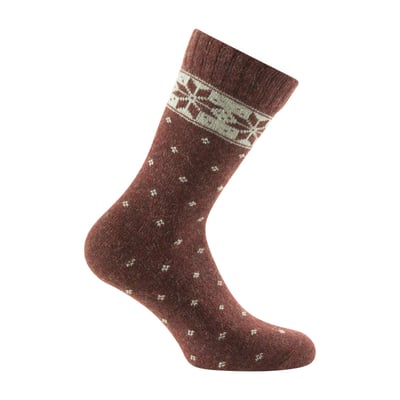 Mi-chaussettes Femme jersey Bracelet jacquard en laine et polyester KINDY