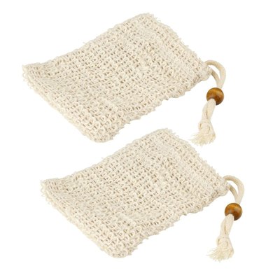 Lot de 2 sacs à savons solides en sisal TECNO FACKELMANN