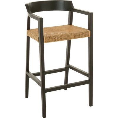 Chaise de bar bois  assise cannage élégant contemporain RECOLLECTION