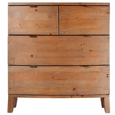 Commode 4 tiroirs en bois recyclé naturel style campagne traditionnelle 90 cm BELFAST PIER IMPORT