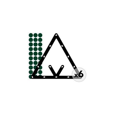 Triangle de positionnement multi-combinaisons pour billes de 57mm (Lot de 6) JARDINDECO