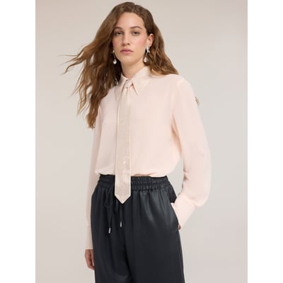 Chemise avec col et cravate en strass MOTIVI