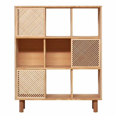Bibliothèque en pin massif non verni MICA NAAN FURNITURE