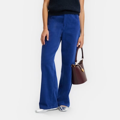 Wijde broek in geribd fluweel LA REDOUTE COLLECTIONS
