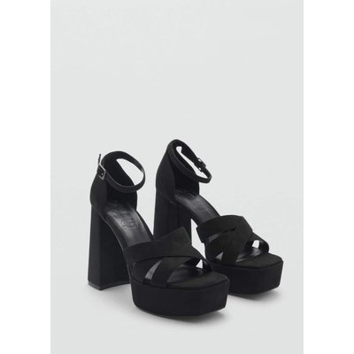 Sandales talon large bride de cheville MANGO TEEN