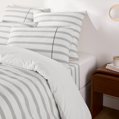 Malo Striped Cotton Duvet Cover LA REDOUTE INTERIEURS