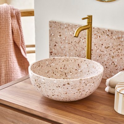 Vasque ronde en terrazzo premium pink ELEA TIKAMOON