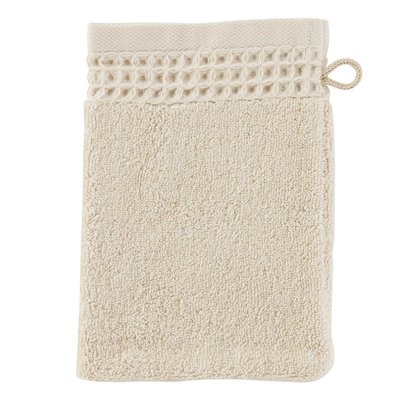 Gant de toilette bouclette de coton biologique SOURCE CARRE BLANC
