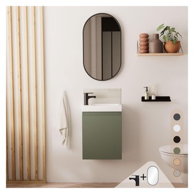 Meuble lave-mains + miroir + robinet LISA MOB IN
