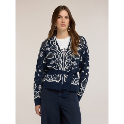 Cardigan avec imprimé jacquard MOTIVI