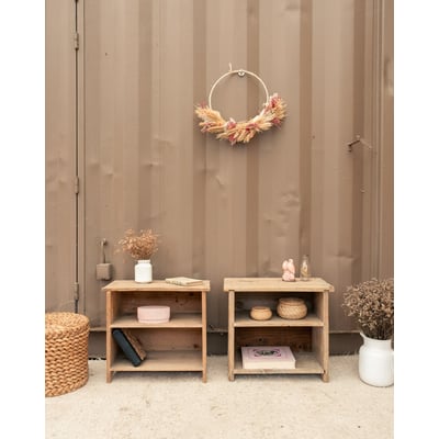 Paire de tables de chevet en bois Odile N°1573 - Bon état DEBONGOUT