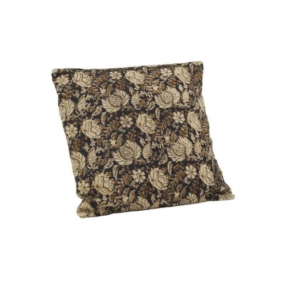 Coussin à fleurs marron AUBRY GASPARD