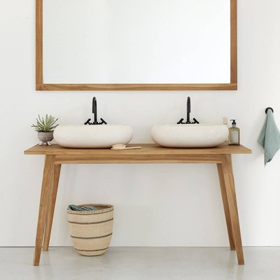 Meuble de salle de bain en teck massif 150 cm SARA BERAH GETAH