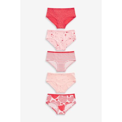 Culottes taille basse avec cœur, lot de 5 NEXT