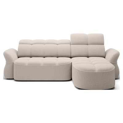 Canapé d'Angle Convertible en Tissu bouclette 4 places - BRUME LISA DESIGN