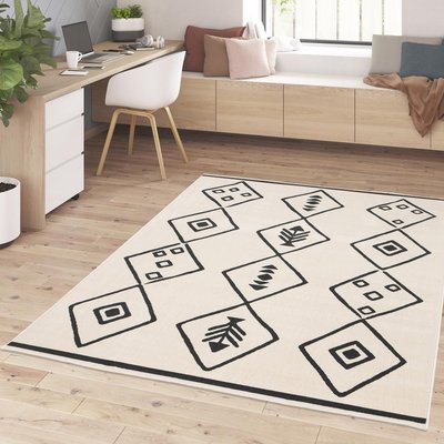 Tapis salon et chambre tissé motif abstrait FLARINE 3 UN AMOUR DE TAPIS