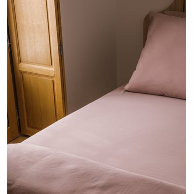 Drap housse adulte SATIN DE COTON BIO LAVÉ KADOLIS