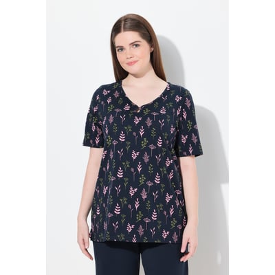 T-shirt de pyjama en coton bio. Col en V ULLA POPKEN