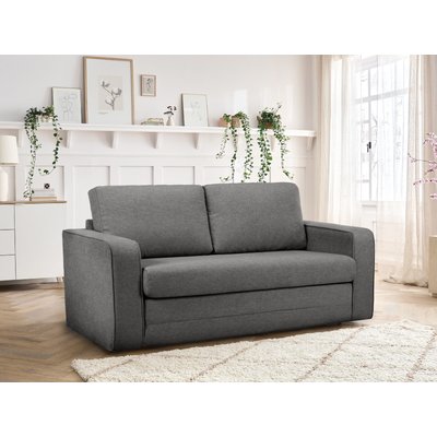 Canapé droit convertible 2 places en tissu chiné, COME BOBOCHIC