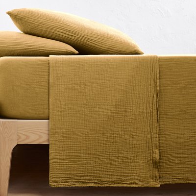 Leintuch Kumla aus Baumwoll-Musselin, uni LA REDOUTE INTERIEURS