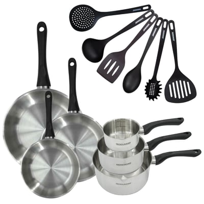 Batterie 3 poêles 20/24/28cm + 3 casseroles 12/16/20cm GENEVA FACKELMANN