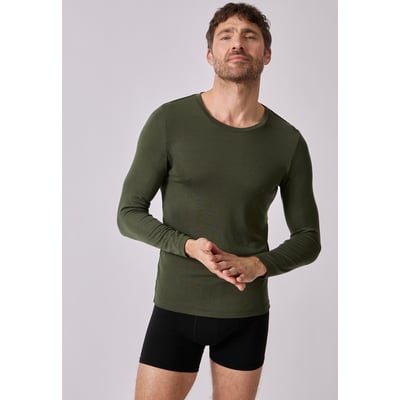 T-shirt col rond manches longues fine côte Thermolactyl Sensitive DAMART