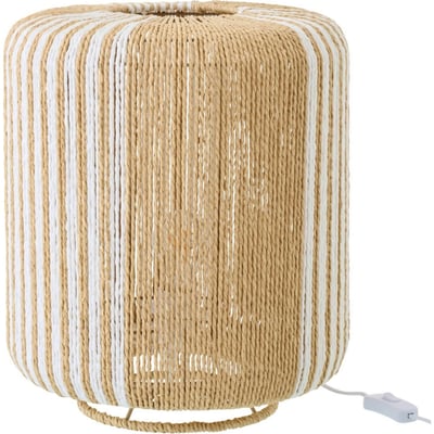 Lampe de table cylindrique en corde RECOLLECTION