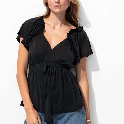T-shirt à volants en jersey PROMOD