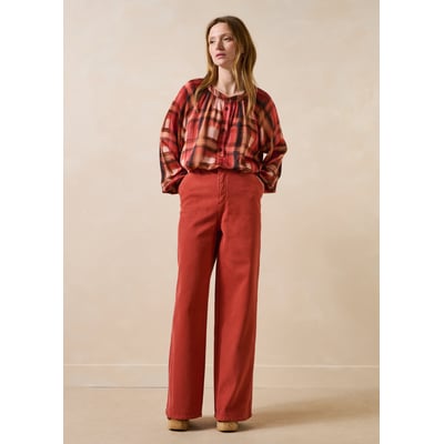 Jean droit taille haute en coton biologique LA FEE MARABOUTEE
