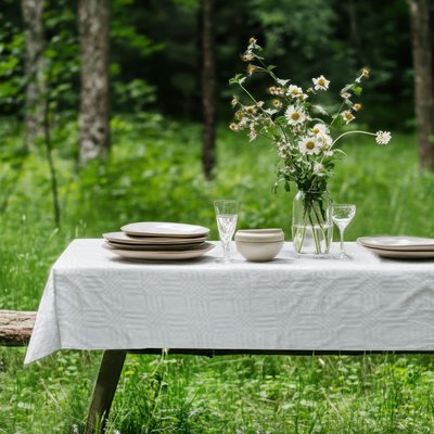 Nappe Aude - 100% coton damassé TRADITION DES VOSGES