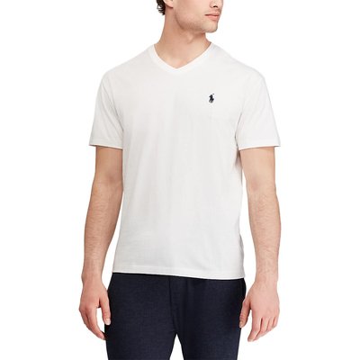 T-shirt de decote em V, em jersey de algodão POLO RALPH LAUREN
