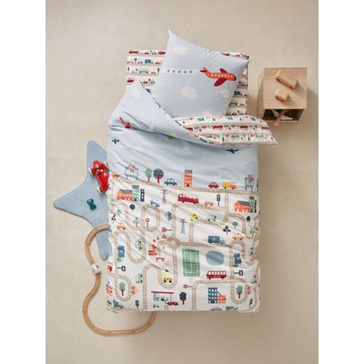 Parure housse de couette + taie d'oreiller enfant AUTO-CITY Oeko-Tex® VERTBAUDET
