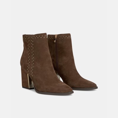 Bottines en cuir à talon bloc ALMA EN PENA
