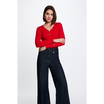 Pull col v fantaisie MORGAN